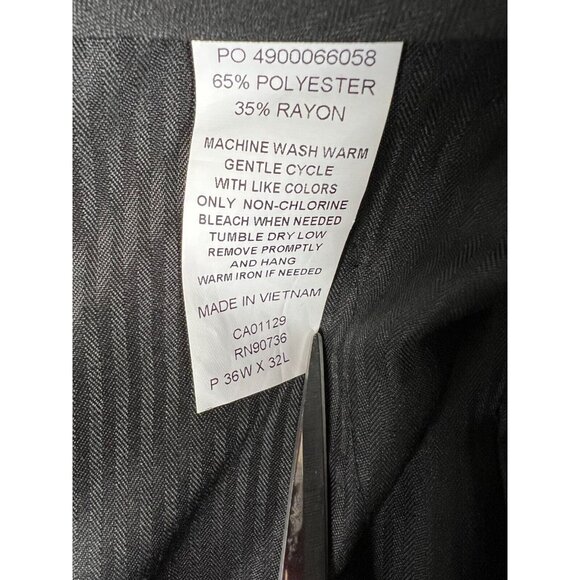 Lauren Ralph Lauren Mens Gray Suit Dress Pants 36x32 Straight Leg Poly/Rayon - Picture 7 of 11